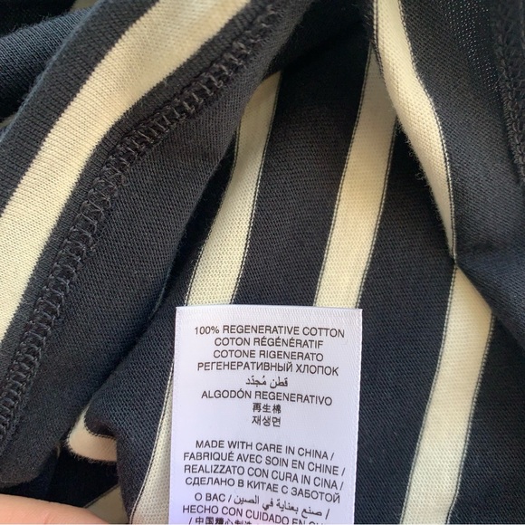 NWT Doen Irene Cotton Striped Boat Bateau Neck Long Sleeve Top Breton Stripe - Picture 10 of 11